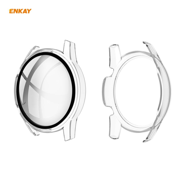 For Huawei Watch GT 2 46mm ENKAY Hat-Prince ENK-AC8202 Full Coverage PC Frosted Case + 9H Tempered Glass Protector(Transparent) - free shipping - PMC TechLife - Order now!