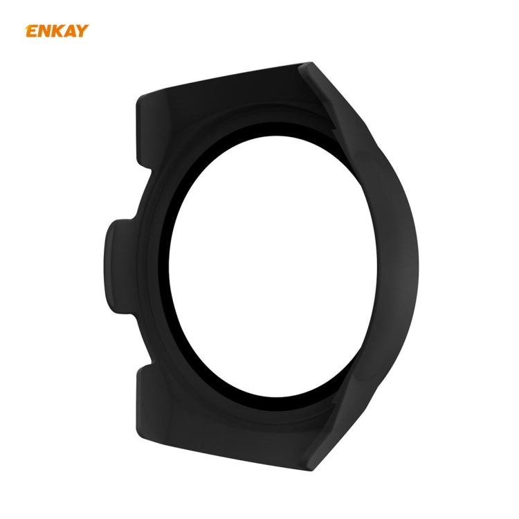 For Huawei Watch GT 2e 46mm ENKAY Hat-Prince ENK-AC8203 Full Coverage PC Frosted Case + 9H Tempered Glass Film(Transparent) - Watch Cases by ENKAY | Online Shopping South Africa | PMC TechLife | Buy Now Pay Later Mobicred
