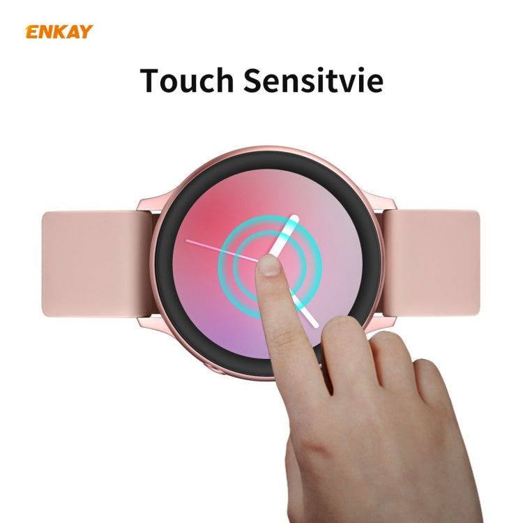 For Samsung Galaxy Active 2 40mm 2 PCS ENKAY Hat-Prince 3D Full Screen Soft PC Edge + PMMA HD Screen Protector Film - Screen Protector by ENKAY | Online Shopping South Africa | PMC TechLife | Buy Now Pay Later Mobicred