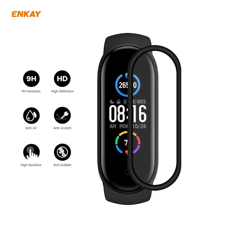 2 PCS For Xiaomi Mi Band 5 ENKAY Hat-Prince 3D Full Screen Soft PC Edge + PMMA HD Screen Protector Film - Screen Protector by ENKAY | Online Shopping South Africa | PMC TechLife | Buy Now Pay Later Mobicred