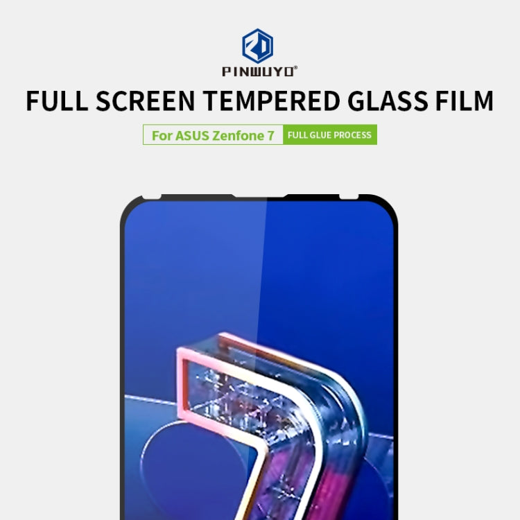 For ASUS Zenfone7 / ZS670KL PINWUYO 9H 2.5D Full Screen Tempered Glass Film(Black) - ASUS Tempered Glass by PINWUYO | Online Shopping South Africa | PMC TechLife | Buy Now Pay Later Mobicred