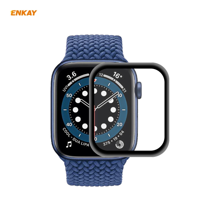 For Apple Watch 6/5/4/SE 44mm ENKAY Hat-Prince 0.2mm 9H Surface Hardness 3D Explosion-proof Aluminum Alloy Edge Full Screen Tempered Glass Screen Film - free shipping - PMC TechLife - Order now!
