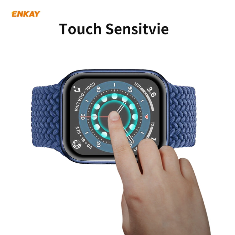 For Apple Watch 6/5/4/SE 44mm ENKAY Hat-Prince 0.2mm 9H Surface Hardness 3D Explosion-proof Aluminum Alloy Edge Full Screen Tempered Glass Screen Film - free shipping - PMC TechLife - Order now!