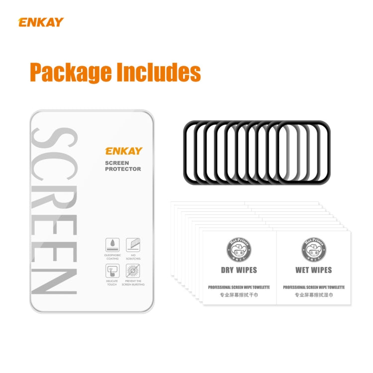For Apple Watch 6/5/4/SE 44mm 10 PCS ENKAY Hat-Prince 0.2mm 9H Surface Hardness 3D Explosion-proof Aluminum Alloy Edge Full Screen Tempered Glass Screen Film - Watch Cases by ENKAY | Online Shopping South Africa | PMC TechLife | Buy Now Pay Later Mobicred