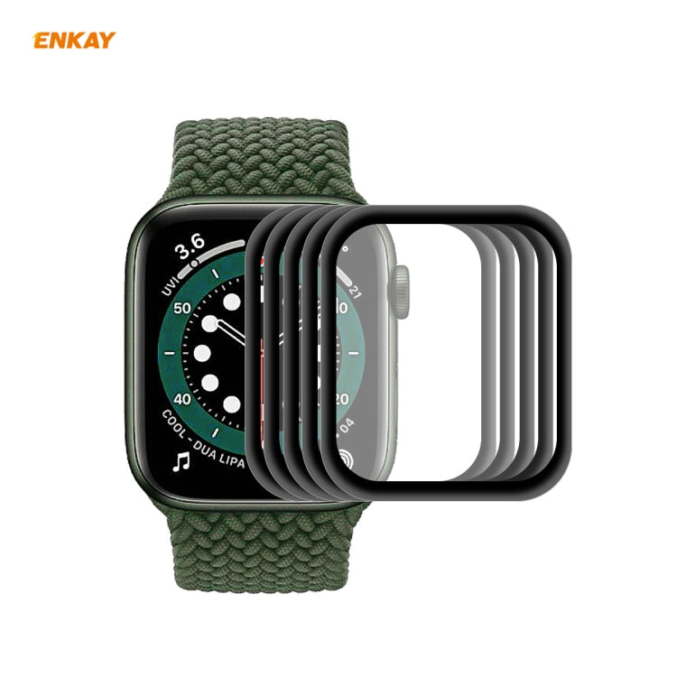 5 PCS For Apple Watch Series 6/5/4/SE 44mm ENKAY Hat-Prince 3D Full Screen PET Curved Hot Bending HD Screen Protector Film(Black) - Watch Cases by ENKAY | Online Shopping South Africa | PMC TechLife | Buy Now Pay Later Mobicred