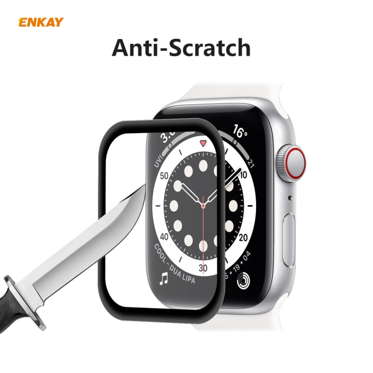 5 PCS For Apple Watch Series 6/5/4/SE 44mm ENKAY Hat-Prince 3D Full Screen PET Curved Hot Bending HD Screen Protector Film(Black) - Watch Cases by ENKAY | Online Shopping South Africa | PMC TechLife | Buy Now Pay Later Mobicred