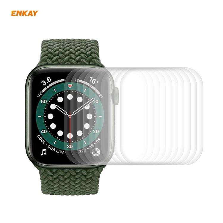 10 PCS For Apple Watch Series 6/5/4/SE 44mm ENKAY Hat-Prince 3D Full Screen PET Curved Hot Bending HD Screen Protector Film(Transparent) - Watch Cases by ENKAY | Online Shopping South Africa | PMC TechLife | Buy Now Pay Later Mobicred