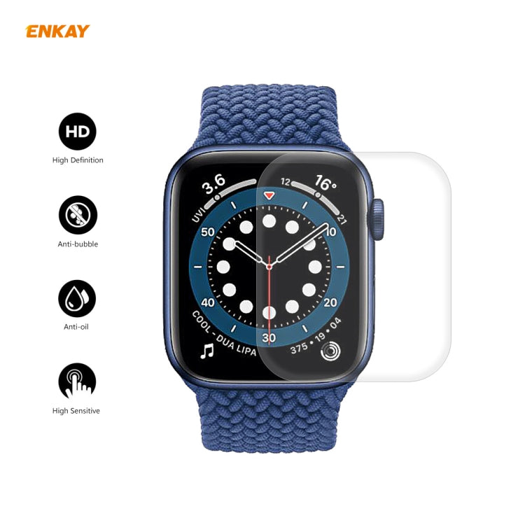 10 PCS For Apple Watch Series 6/5/4/SE 44mm ENKAY Hat-Prince 3D Full Screen PET Curved Hot Bending HD Screen Protector Film(Transparent) - Watch Cases by ENKAY | Online Shopping South Africa | PMC TechLife | Buy Now Pay Later Mobicred