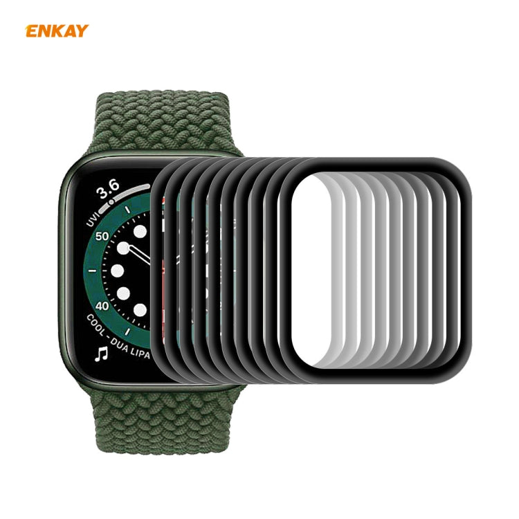 10 PCS For Apple Watch Series 6/5/4/SE 40mm ENKAY Hat-Prince 3D Full Screen PET Curved Hot Bending HD Screen Protector Film(Black) - Watch Cases by ENKAY | Online Shopping South Africa | PMC TechLife | Buy Now Pay Later Mobicred