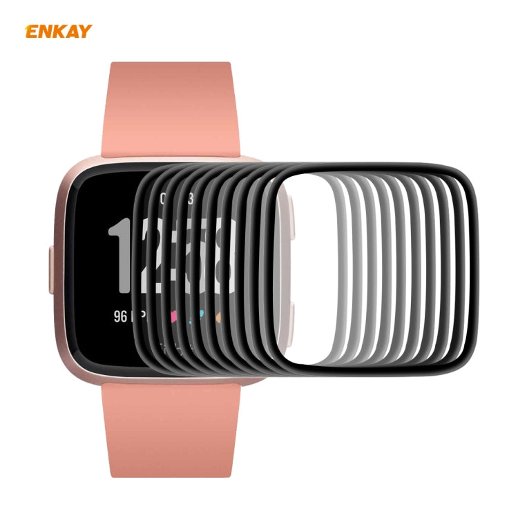 10 PCS For Fitbit Versa 3 / Fitbit Sense ENKAY Hat-Prince 3D Full Screen Soft PC Edge + PMMA HD Screen Protector Film - Screen Protector by ENKAY | Online Shopping South Africa | PMC TechLife | Buy Now Pay Later Mobicred