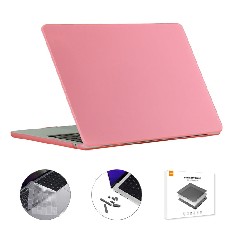 For MacBook Air 13.6 2022/2024 A2681 M2 / A3113 M3 EU Version ENKAY 3 in 1 Matte Laptop Case with TPU Keyboard Film / Anti-dust Plugs (Pink) - MacBook Air Cases by ENKAY | Online Shopping South Africa | PMC TechLife | Buy Now Pay Later Mobicred