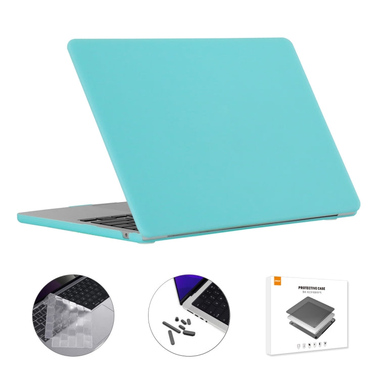 For MacBook Air 13.6 2022/2024 A2681 M2 / A3113 M3 EU Version ENKAY 3 in 1 Matte Laptop Case with TPU Keyboard Film / Anti-dust Plugs (Turquoise) - MacBook Air Cases by ENKAY | Online Shopping South Africa | PMC TechLife | Buy Now Pay Later Mobicred