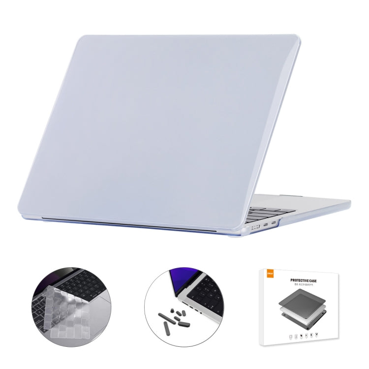 For MacBook Air 13.6 2022/2024 A2681 M2 / A3113 M3 EU Version ENKAY 3 in 1 Crystal Laptop Case with TPU Keyboard Film / Anti-dust Plugs (Sierra Blue) - MacBook Air Cases by ENKAY | Online Shopping South Africa | PMC TechLife | Buy Now Pay Later Mobicred