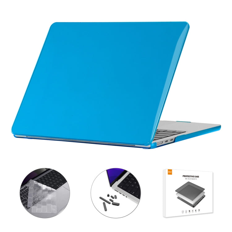 For MacBook Air 13.6 2022/2024 A2681 M2 / A3113 M3 EU Version ENKAY 3 in 1 Crystal Laptop Case with TPU Keyboard Film / Anti-dust Plugs (Baby Blue) - MacBook Air Cases by ENKAY | Online Shopping South Africa | PMC TechLife | Buy Now Pay Later Mobicred