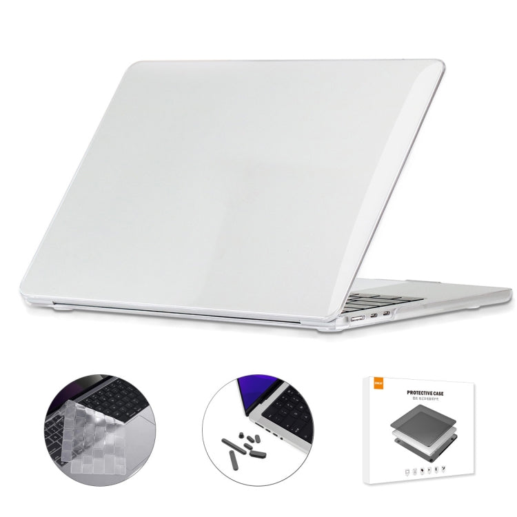 For MacBook Air 13.6 2022/2024 A2681 M2 / A3113 M3 US Version ENKAY 3 in 1 Crystal Laptop Case with TPU Keyboard Film / Anti-dust Plugs(Transparent) - free shipping - PMC TechLife - Order now!