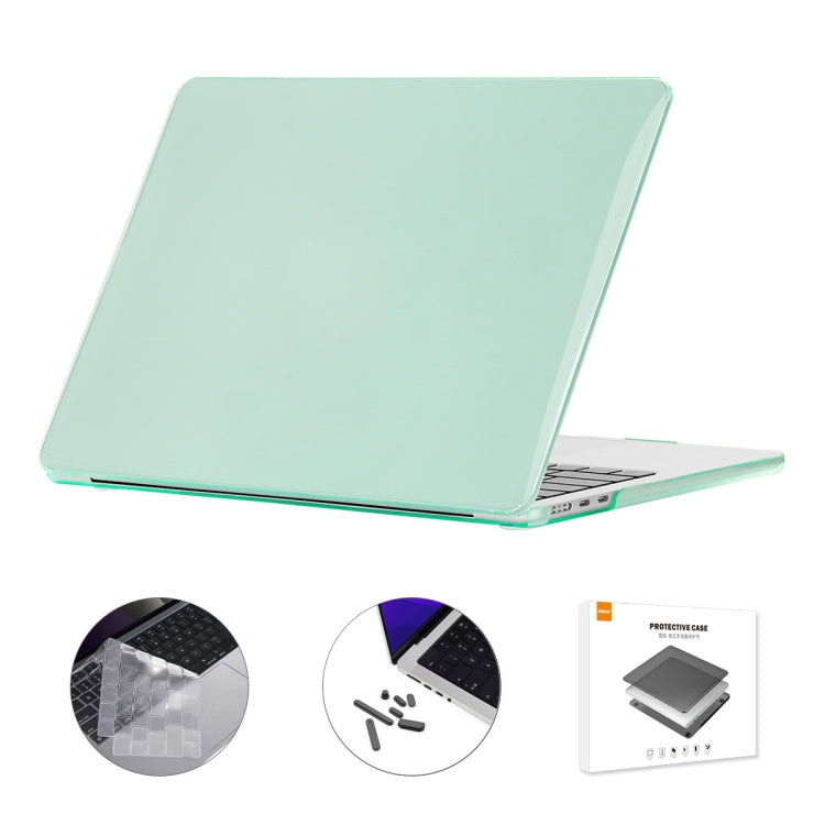 For MacBook Air 13.6 2022/2024 A2681 M2 / A3113 M3 US Version ENKAY 3 in 1 Crystal Laptop Case with TPU Keyboard Film / Anti-dust Plugs (Green) - free shipping - PMC TechLife - Order now!