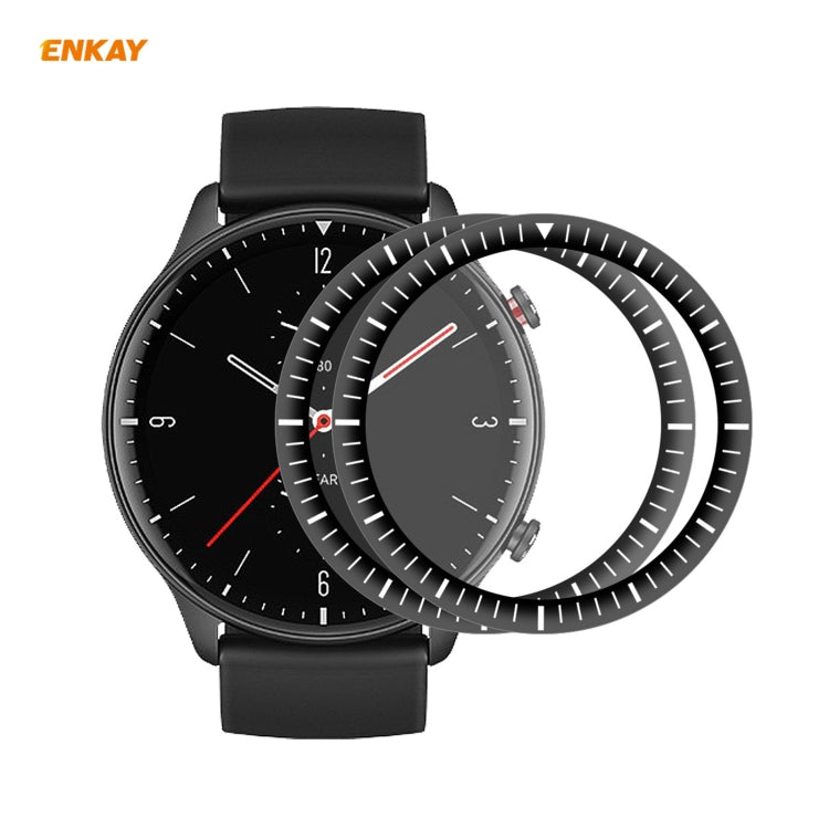 2 PCS For Amazfit GTR 2 ENKAY Hat-Prince 3D Full Screen Soft PC Edge + PMMA HD Screen Protector Film - Screen Protector by ENKAY | Online Shopping South Africa | PMC TechLife | Buy Now Pay Later Mobicred