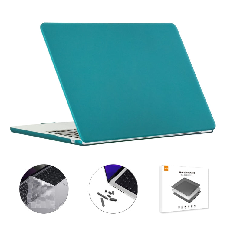 For MacBook Air 13.6 2022/2024 A2681 M2 / A3113 M3 US Version ENKAY 3 in 1 Matte Laptop Case with TPU Keyboard Film / Anti-dust Plugs (Dark Cyan) - MacBook Air Cases by ENKAY | Online Shopping South Africa | PMC TechLife | Buy Now Pay Later Mobicred