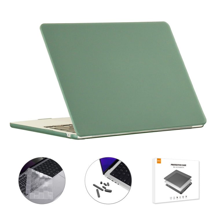 For MacBook Air 13.6 2022/2024 A2681 M2 / A3113 M3 US Version ENKAY 3 in 1 Matte Laptop Case with TPU Keyboard Film / Anti-dust Plugs (Dark Green) - MacBook Air Cases by ENKAY | Online Shopping South Africa | PMC TechLife | Buy Now Pay Later Mobicred