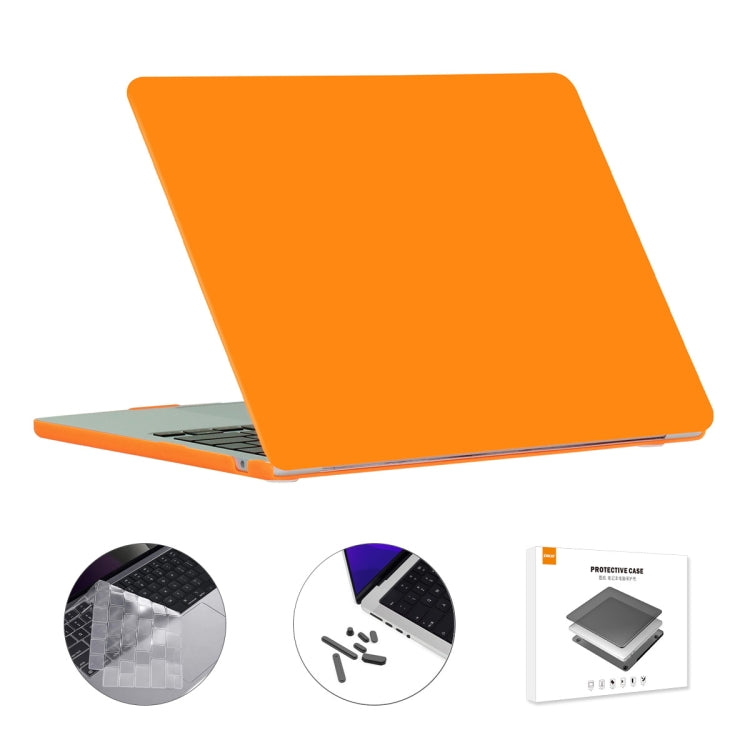 For MacBook Air 13.6 2022/2024 A2681 M2 / A3113 M3 US Version ENKAY 3 in 1 Matte Laptop Case with TPU Keyboard Film / Anti-dust Plugs (Orange) - MacBook Air Cases by ENKAY | Online Shopping South Africa | PMC TechLife | Buy Now Pay Later Mobicred