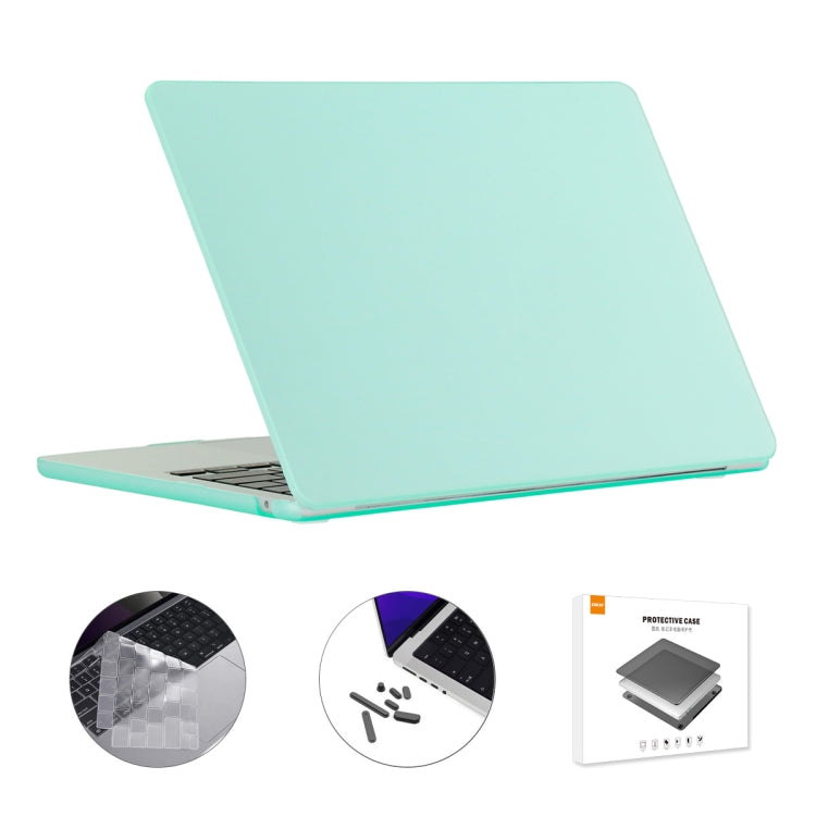 For MacBook Air 13.6 2022/2024 A2681 M2 / A3113 M3 US Version ENKAY 3 in 1 Matte Laptop Case with TPU Keyboard Film / Anti-dust Plugs (Green) - MacBook Air Cases by ENKAY | Online Shopping South Africa | PMC TechLife | Buy Now Pay Later Mobicred