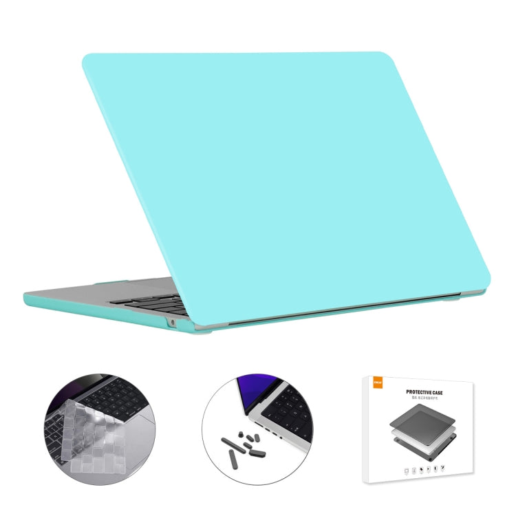 For MacBook Air 13.6 2022/2024 A2681 M2 / A3113 M3 US Version ENKAY 3 in 1 Matte Laptop Case with TPU Keyboard Film / Anti-dust Plugs (Light Cyan) - free shipping - PMC TechLife - Order now!