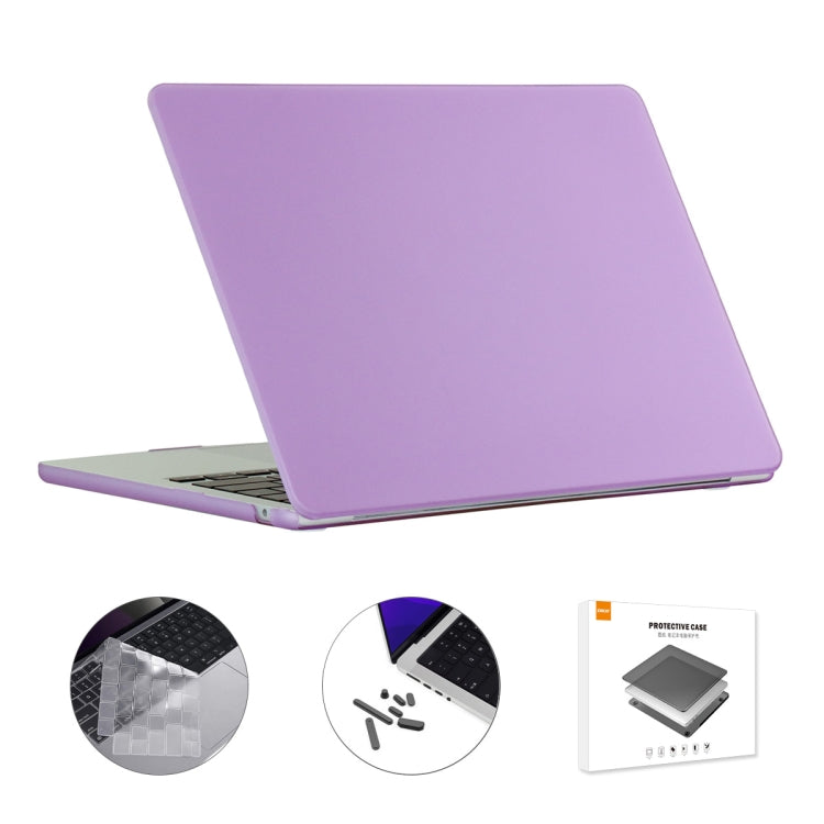 For MacBook Air 13.6 2022/2024 A2681 M2 / A3113 M3 US Version ENKAY 3 in 1 Matte Laptop Case with TPU Keyboard Film / Anti-dust Plugs (Light Purple) - free shipping - PMC TechLife - Order now!