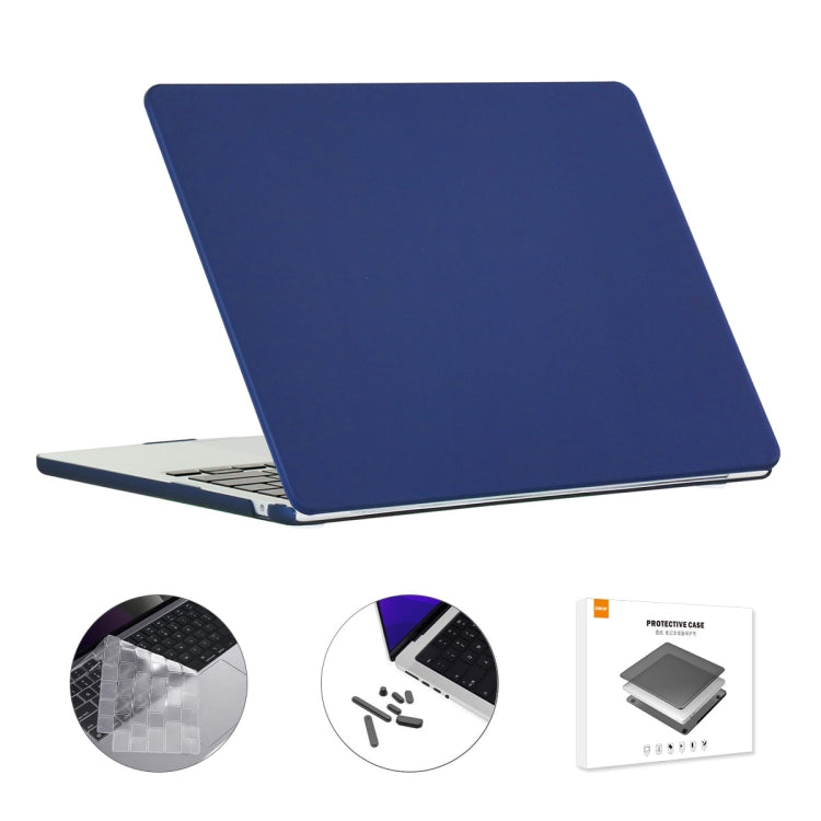 For MacBook Air 13.6 2022/2024 A2681 M2 / A3113 M3 US Version ENKAY 3 in 1 Matte Laptop Case with TPU Keyboard Film / Anti-dust Plugs (Peony Blue) - free shipping - PMC TechLife - Order now!