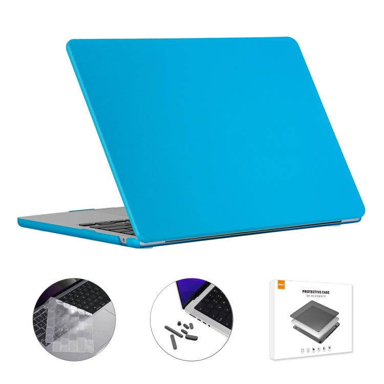 For MacBook Air 13.6 2022/2024 A2681 M2 / A3113 M3 US Version ENKAY 3 in 1 Matte Laptop Case with TPU Keyboard Film / Anti-dust Plugs (Baby Blue) - free shipping - PMC TechLife - Order now!