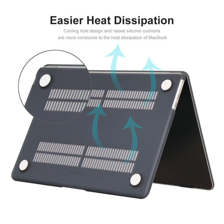 For MacBook Air 13.6 2022/2024 A2681 M2 / A3113 M3 US Version ENKAY 3 in 1 Matte Laptop Case with TPU Keyboard Film / Anti-dust Plugs(Black) - MacBook Air Cases by ENKAY | Online Shopping South Africa | PMC TechLife | Buy Now Pay Later Mobicred