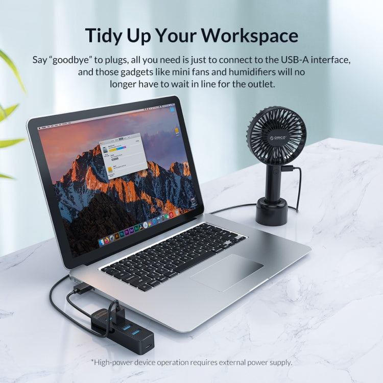 ORICO TWU3-7A-BK 7-Port USB 3.0 HUB - USB 3.0 HUB by ORICO | Online Shopping South Africa | PMC TechLife | Buy Now Pay Later Mobicred