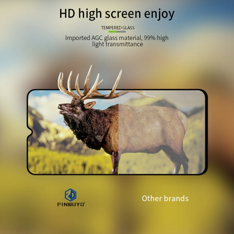 For HTC Desire 20+ PINWUYO 9H 2.5D Full Screen Tempered Glass Film(Black) - Others by PINWUYO | Online Shopping South Africa | PMC TechLife | Buy Now Pay Later Mobicred