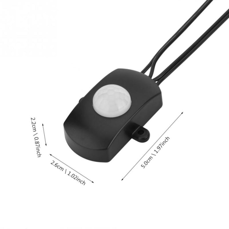 DC 5V/12V/24V USB Body Infrared PIR Motion Sensor Switch Human Motion Sensor Detector Switch For LED Light Strip(Black) - Sensor LED Lights by PMC TechLife | Online Shopping South Africa | PMC TechLife | Buy Now Pay Later Mobicred
