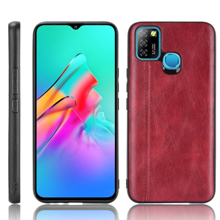 For Infinix Smart 5 Shockproof Sewing Cow Pattern Skin PC + PU + TPU Case(Red) - Infinix Cases by idewei | Online Shopping South Africa | PMC TechLife | Buy Now Pay Later Mobicred