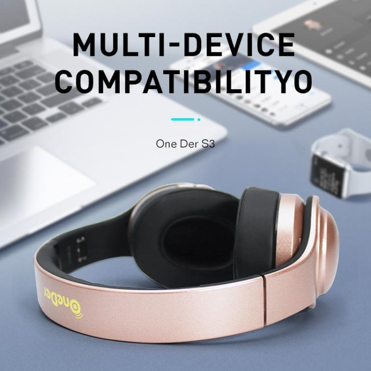 OneDer S3 2 in1 Headphone & Speaker Portable Wireless Bluetooth Headphone Noise Cancelling Over Ear Stereo(Black) - free shipping - PMC TechLife - Order now!