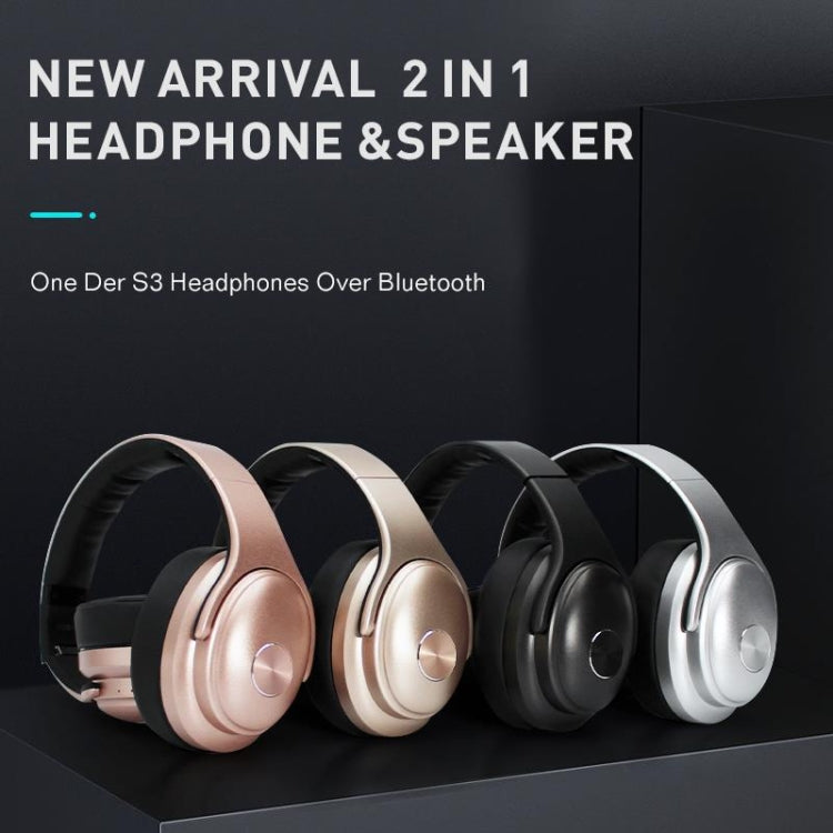 OneDer S3 2 in1 Headphone & Speaker Portable Wireless Bluetooth Headphone Noise Cancelling Over Ear Stereo(Black) - free shipping - PMC TechLife - Order now!