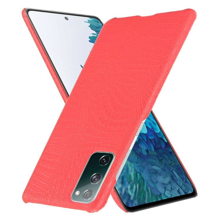 For Samsung Galaxy S20 FE Shockproof Crocodile Texture PC + PU Case(Red) - Galaxy S20 FE Cases by NILLKIN | Online Shopping South Africa | PMC TechLife