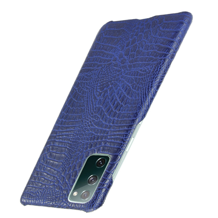 For Samsung Galaxy S20 FE Shockproof Crocodile Texture PC + PU Case(Blue) - Galaxy S20 FE Cases by NILLKIN | Online Shopping South Africa | PMC TechLife