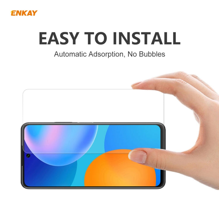For Huawei P Smart 2021 ENKAY Hat-Prince 0.26mm 9H 2.5D Curved Edge Tempered Glass Film - Huawei Tempered Glass by PINWUYO | Online Shopping South Africa | PMC TechLife | Buy Now Pay Later Mobicred