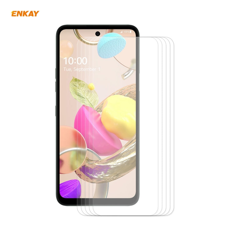For LG K42 / K52 / K62 5 PCS ENKAY Hat-Prince 0.26mm 9H 2.5D Curved Edge Tempered Glass Film - LG Tempered Glass by ENKAY | Online Shopping South Africa | PMC TechLife | Buy Now Pay Later Mobicred