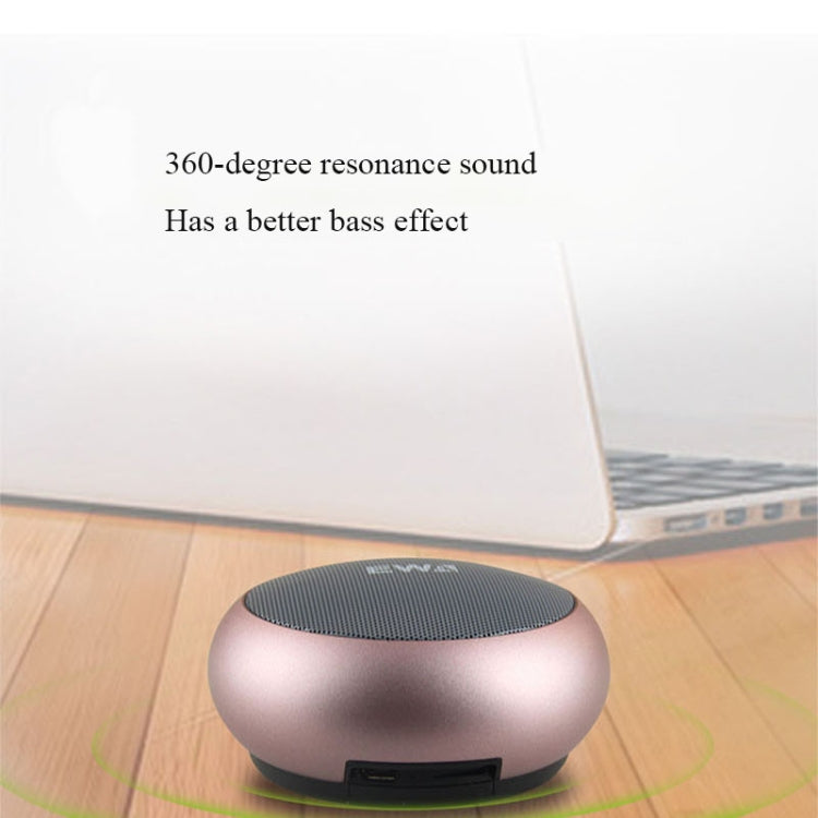 EWA A110 IPX5 Waterproof Portable Mini Metal Wireless Bluetooth Speaker Supports 3.5mm Audio & 32GB TF Card & Calls(Blue) - Mini Speaker by EWA | Online Shopping South Africa | PMC TechLife | Buy Now Pay Later Mobicred