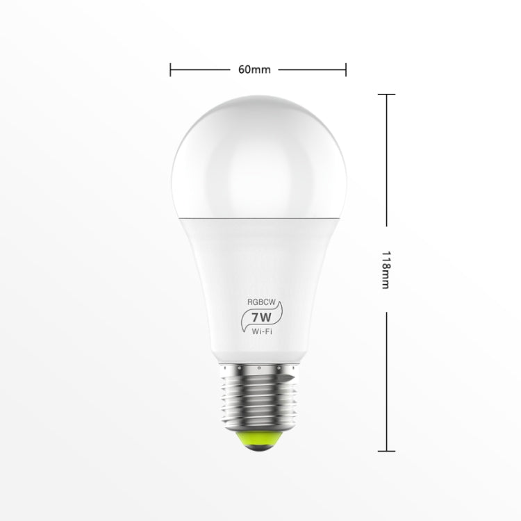7W  E27 RGBCW WIFI LED smart bulb wireless smart home automation light(RGBCW+Warm White+White) - Smart Light Bulbs by PMC TechLife | Online Shopping South Africa | PMC TechLife