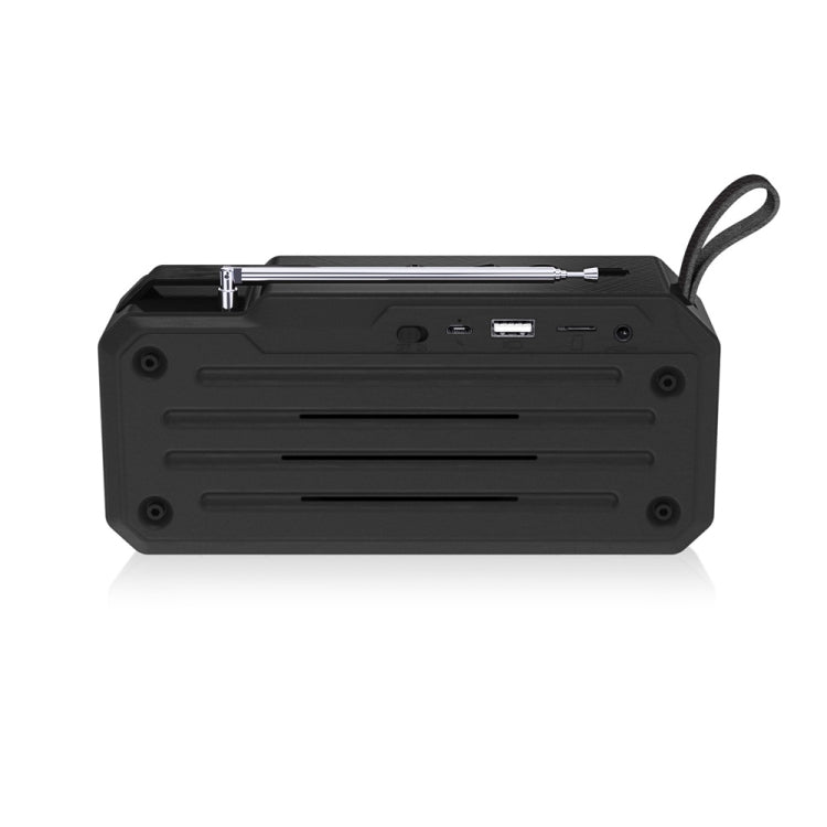 NewRixing NR4018FM TWS Portable Stereo Bluetooth Speaker, Support TF Card / FM / 3.5mm AUX / U Disk / Hands-free Call(Black) - Desktop Speaker by NewRixing | Online Shopping South Africa | PMC TechLife | Buy Now Pay Later Mobicred