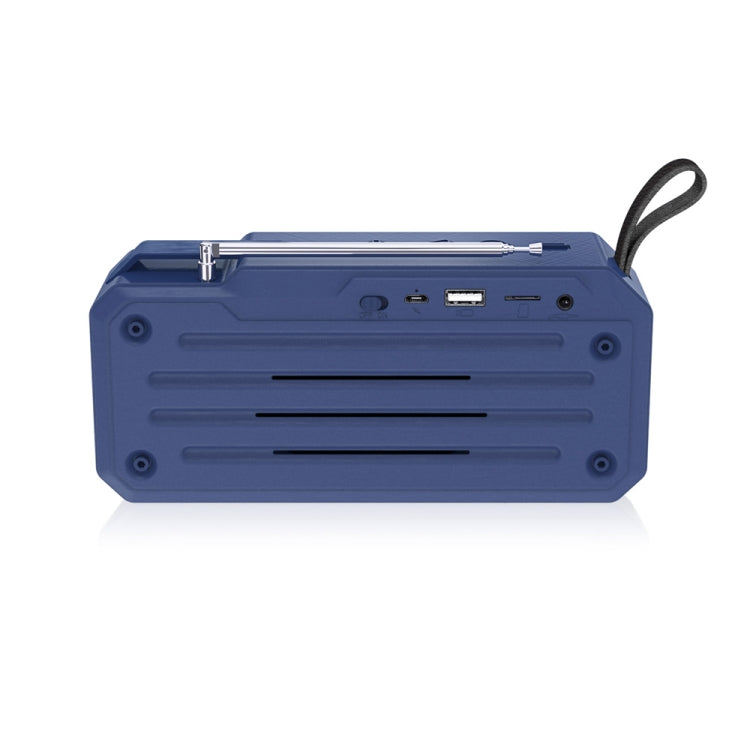 NewRixing NR4018FM TWS Portable Stereo Bluetooth Speaker, Support TF Card / FM / 3.5mm AUX / U Disk / Hands-free Call(Blue) - Mini Speaker by New Rixing | Online Shopping South Africa | PMC TechLife