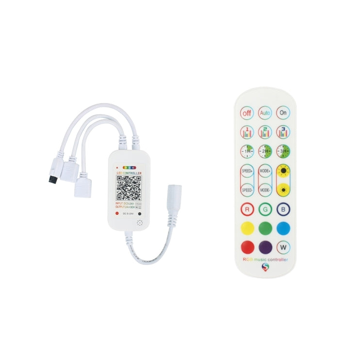 WiFi Smart 4 Pin RGB LED Strip Light Controller APP Remote Voice Control Works with Alexa Echo, 5-24V, type:WiFi 24-keys Controller - RGB Controller by PMC TechLife | Online Shopping South Africa | PMC TechLife