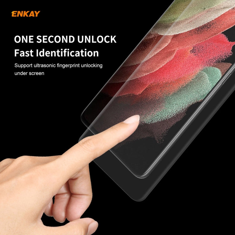 2 PCS For Samsung Galaxy S21 Ultra 5G ENKAY Hat-Prince 3D Full Screen PET Curved Hot Bending HD Screen Protector Soft Film(Transparent) - For Samsung by ENKAY | Online Shopping South Africa | PMC TechLife | Buy Now Pay Later Mobicred