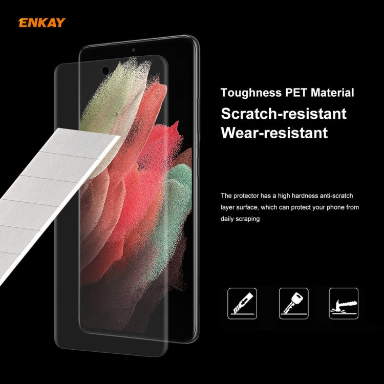 5 PCS For Samsung Galaxy S21 Ultra 5G ENKAY Hat-Prince 3D Full Screen PET Curved Hot Bending HD Screen Protector Soft Film(Transparent) - free shipping - PMC TechLife - Order now!