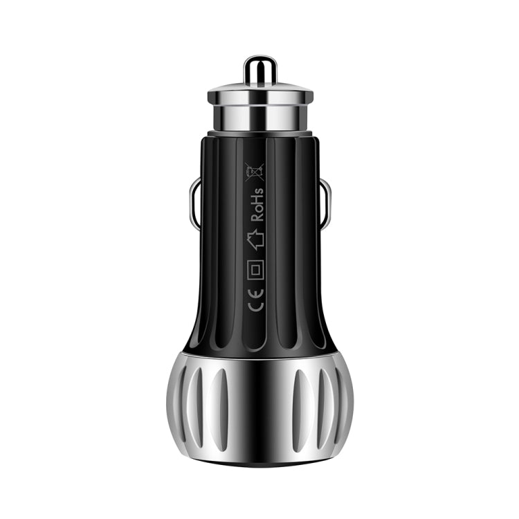 YSY-310QC18W QC3.0 Dual Port USB Car Charger for Apple / Huawei / Samsung / Xiaomi(Black) - Car Charger by PMC TechLife | Online Shopping South Africa | PMC TechLife