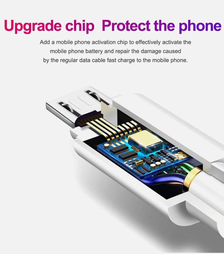 YSY-310QC18W QC3.0 Dual Port USB Car Charger + 3A USB to Micro USB Data Cable, Cable Length: 1m(White) - Car Charger by PMC TechLife | Online Shopping South Africa | PMC TechLife