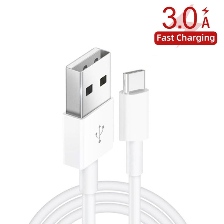YSY-310QC18W QC3.0 Dual Port USB Car Charger + 3A USB to USB-C / Type-C Data Cable, Cable Length: 1m(White) - Car Charger by PMC TechLife | Online Shopping South Africa | PMC TechLife